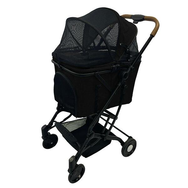 2wayペットカート ブラック Wanyanya 【犬用 ペットキャリー バギー