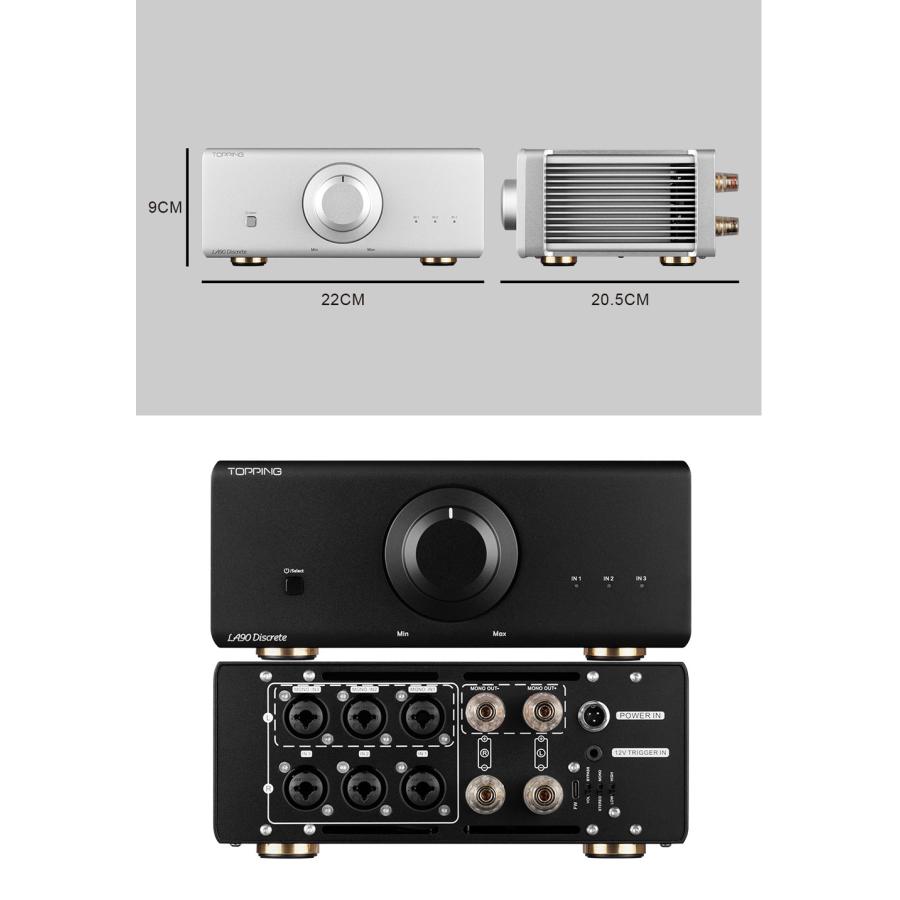 Topping LA90 プリメインアンプ パワーアンプ シルバー 極美品 Topping