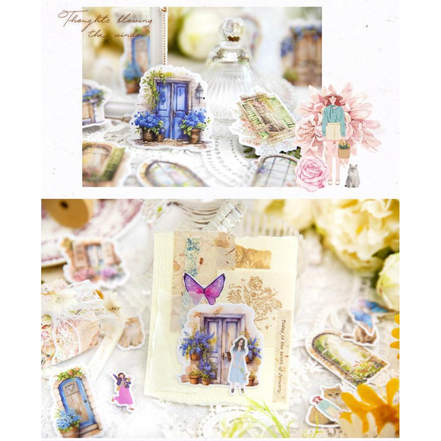 コラージュシール マステ素材 45枚 コラージュ素材セット マステシール