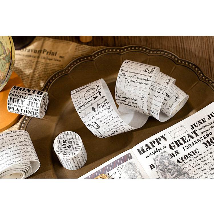 海外 英字 マスキングテープ 幅広50mm 外国 コラージュ 素材 マステ