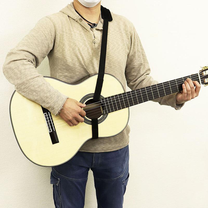 Luthier ギターストラップ 黒 クラシックギター フラメンコギター