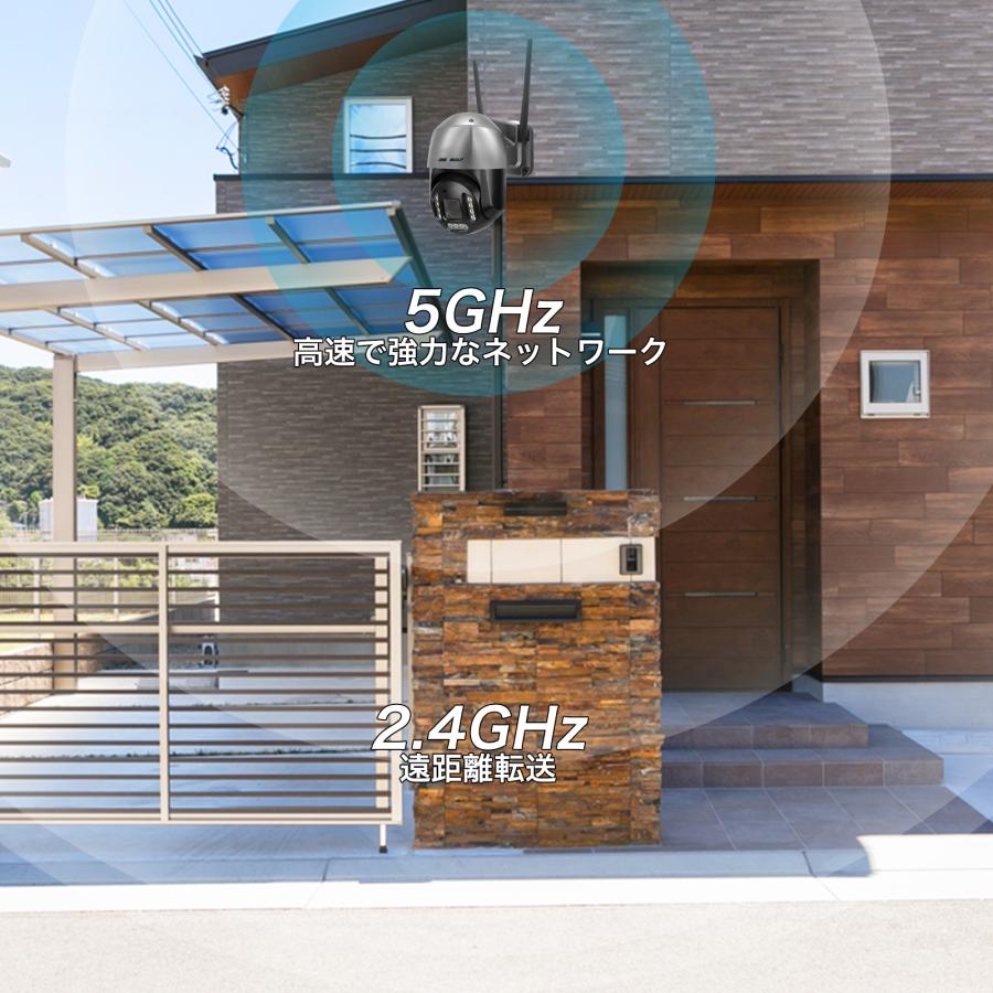 4K 防犯カメラ 屋外 ワイヤレス 工事不要 800万画素 監視カメラ WIFI