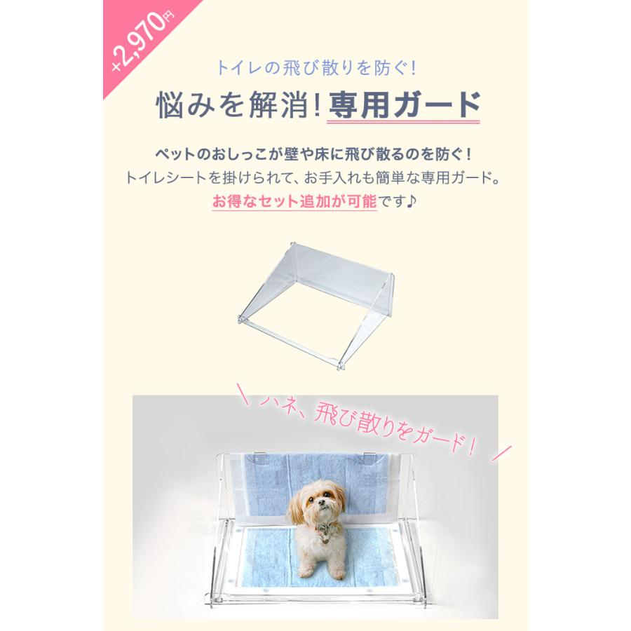 ペットアクリルトイレトレーDAIHUKUtype(w)ワイド※飛散ガード付き