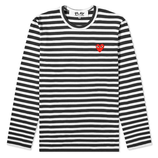 PLAY COMME des GARCONS プレイ コムデギャルソン ロンT ボーダー