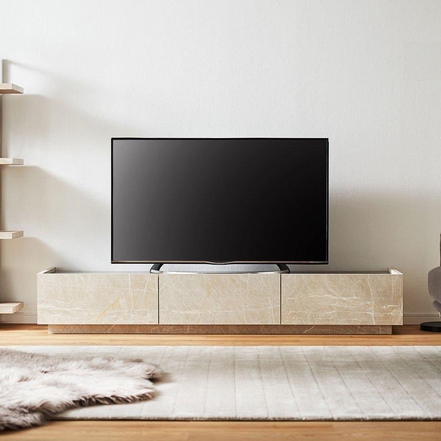 LOWYA（ロウヤ） テレビ台 テレビボード 180cm TVボード 白 黒 大理石