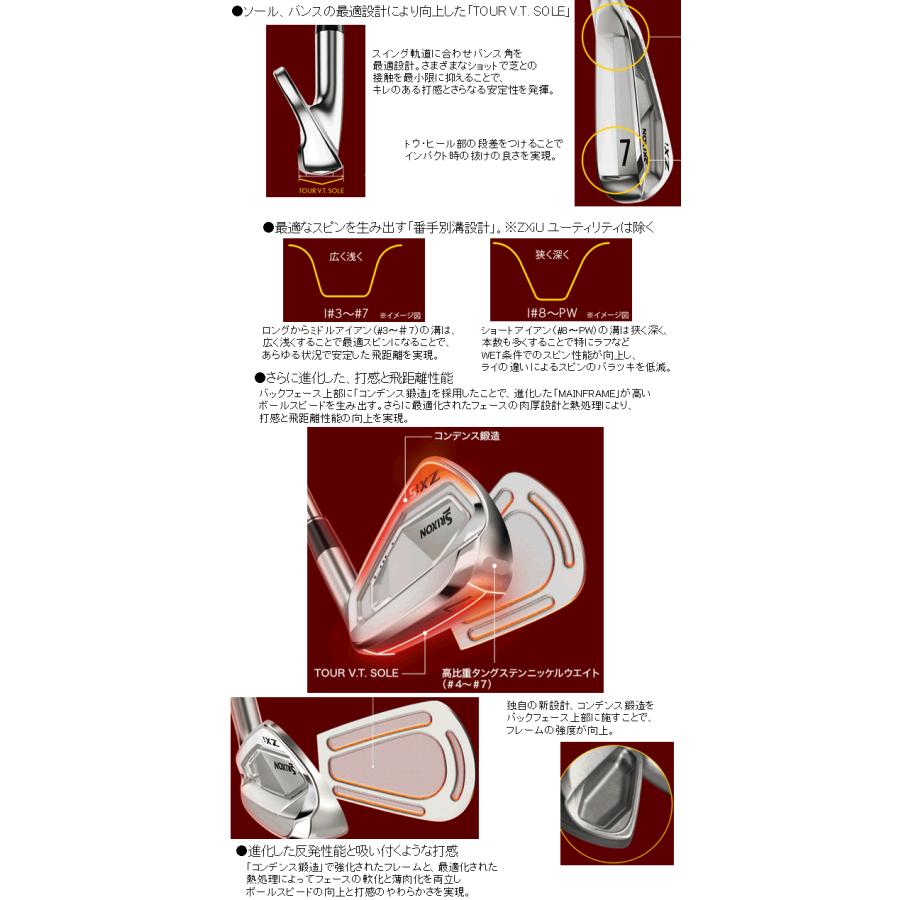SRIXON スリクソン ZXi-4/ZXi-5 コンボアイアン 6本(5番〜P 他構成