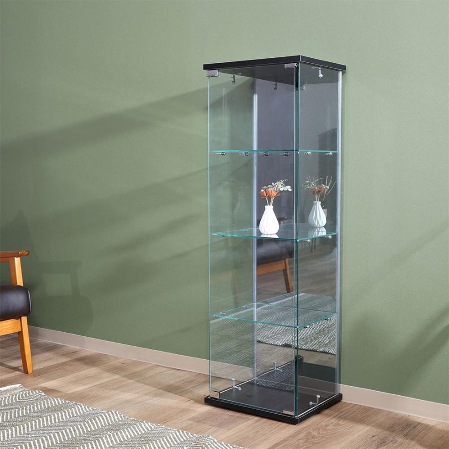不二貿易（Fuji Boeki） ガラスコレクションケース 4段 キャスター付き