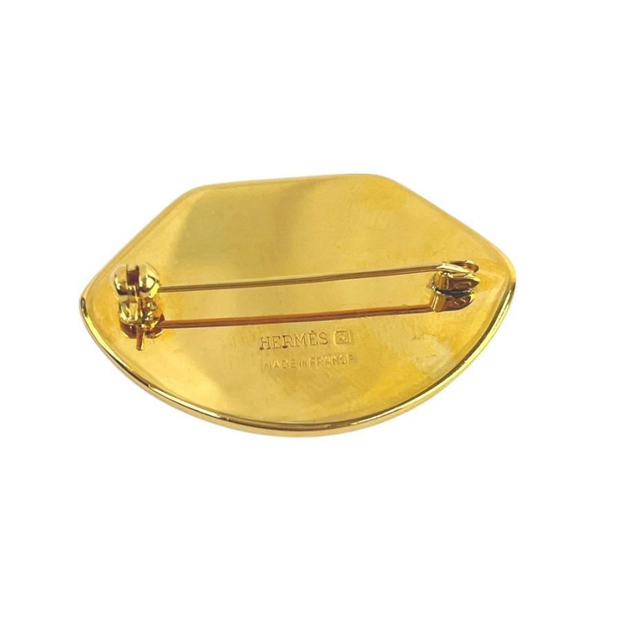 HERMES エマイユピンブローチ△HERMES エマイユ ピンブローチ 七宝焼き