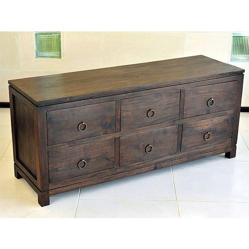 チェスト アジアン家具 チーク無垢材 おしゃれ 3列×2段 幅126 木製 棚