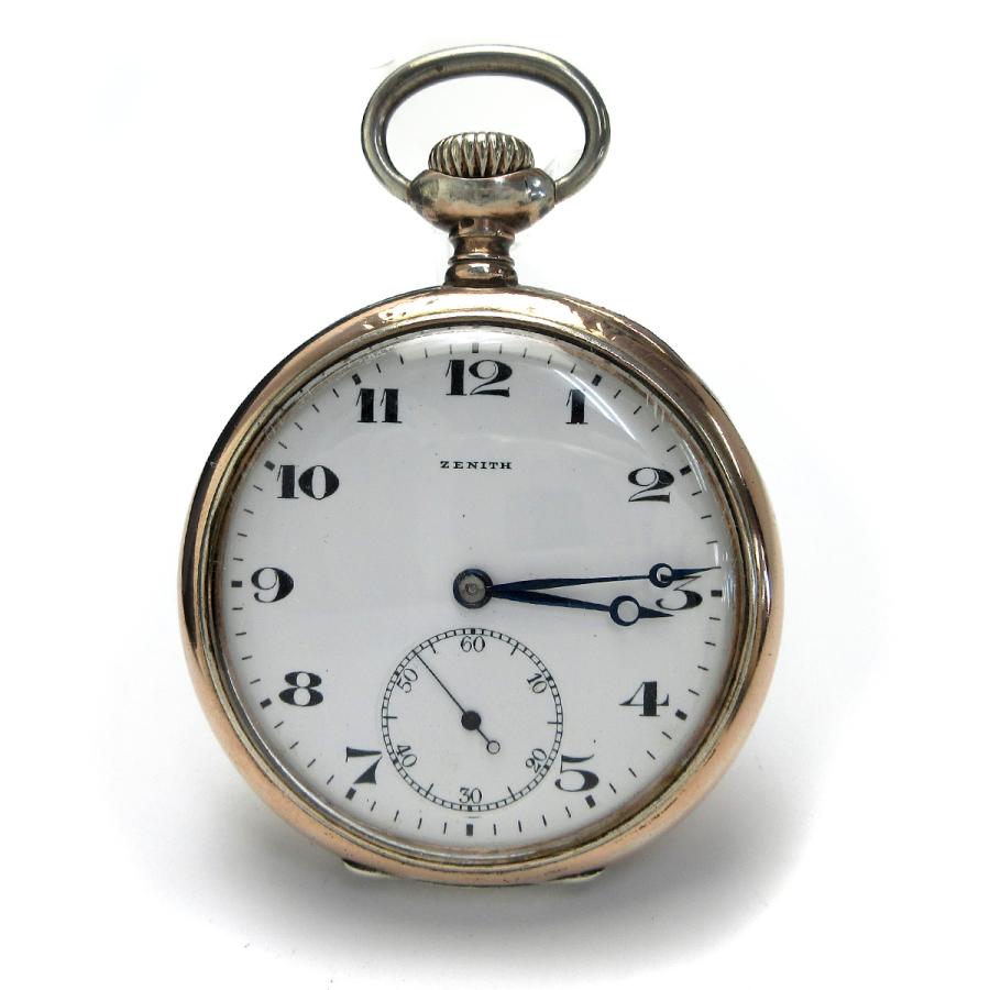 ZENITH（ゼニス） 懐中時計 手巻き 彫刻 青針 アラビア数字 白文字盤