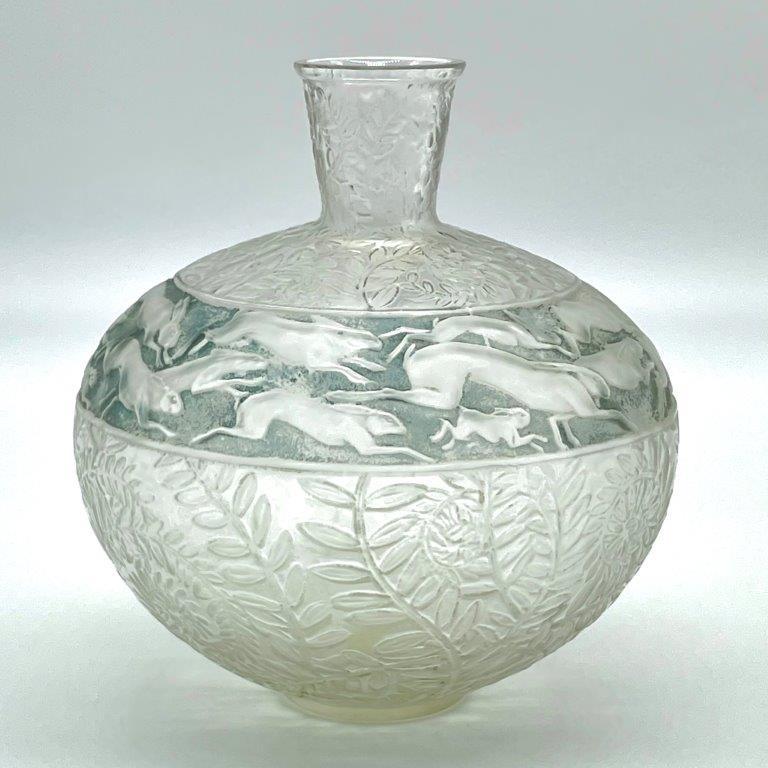 専用1920年頃 ルネ・ラリックFORMOSEウランガラス花瓶 高さ約17.5