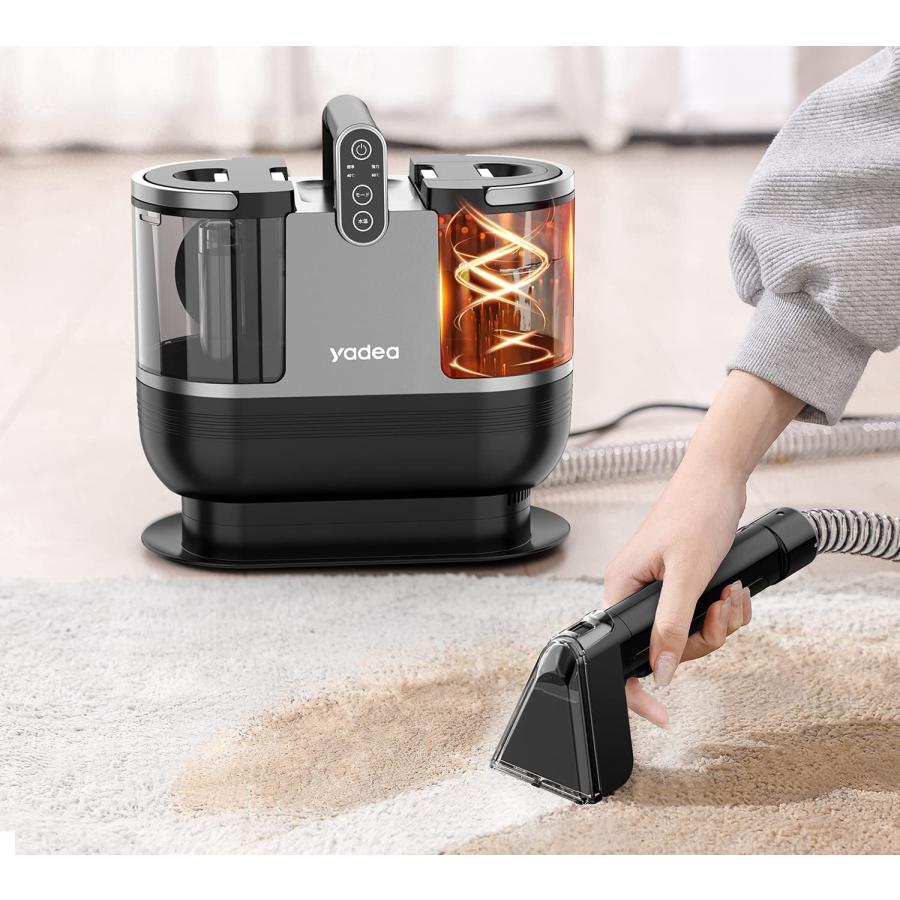 リンサークリーナー スチーム式 加熱100℃蒸気噴射 18000Pa 超強吸引力