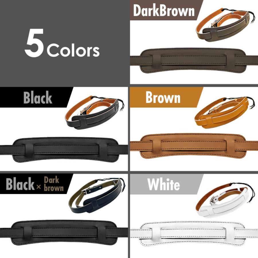 ギター ストラップ 本革 牛革 レザー 111cm-150cm 長さ調整可能 5.8cm