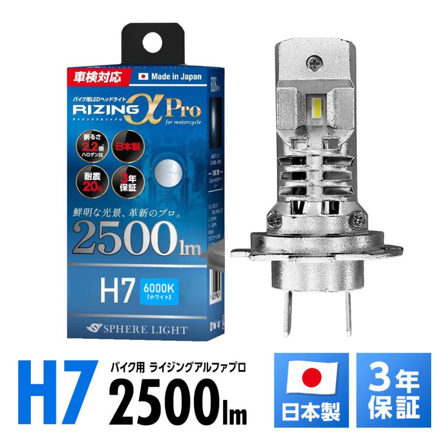 スフィアライト バイク用 LEDヘッドライト RIZINGアルファ Pro H7