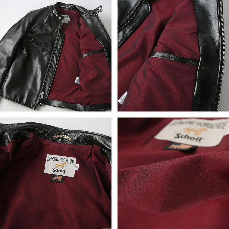 Schott N.Y.C（ショット） 【ポイント10倍】Schott 馬革 シングル