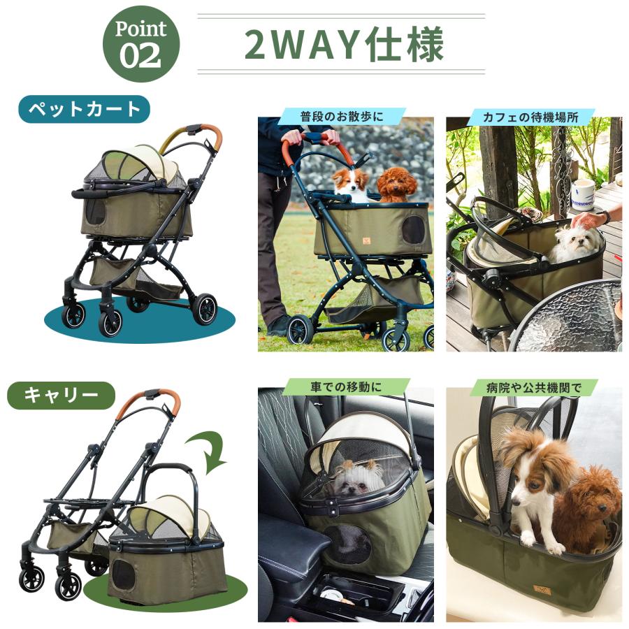 ペットカート 犬 カート バギー ペットキャリー 分離型 コンパクト