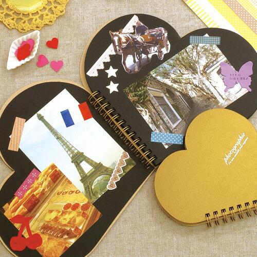 台紙25枚 スクラップブック ハートM ミニアルバム フォトアルバム