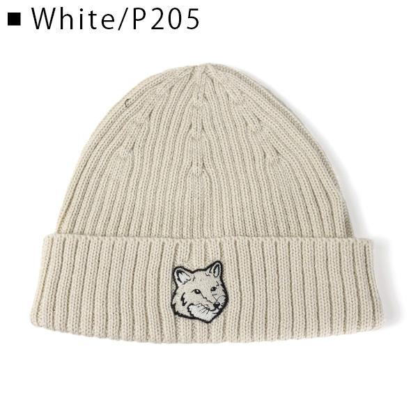 MAISON KITSUNE（メゾン キツネ） FOX HEAD PATCH RIBBED BEANIE