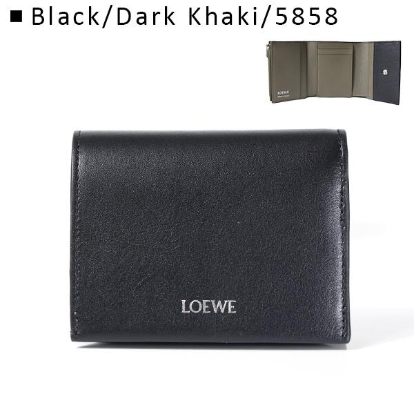 LOEWE レザー ブラック 三つ折り財布 ロエベ 三 つ折り 財布 loewe