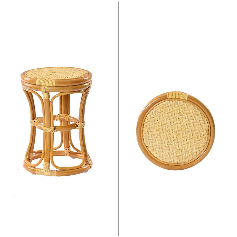 スツール 籐の椅子 ラタン チェア おしゃれ 木製 お風呂 玄関 4点