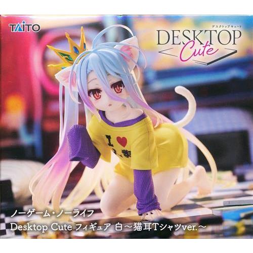 未開封ノーゲーム・ノーライフ Desktop Cute フィギュア 白?猫耳T