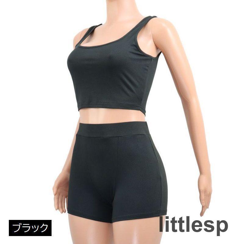 PHATRNK ブラック タンクトップ・ショートパンツセット PHATRNK