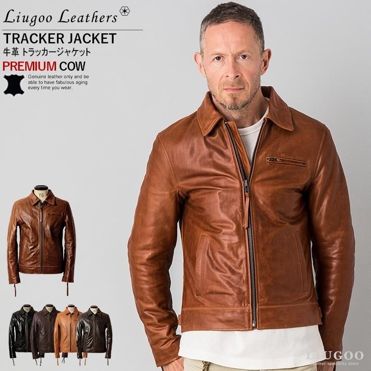Liugoo Leathers 【50%OFFクーポン】Liugoo Leathers 本革 トラッカー