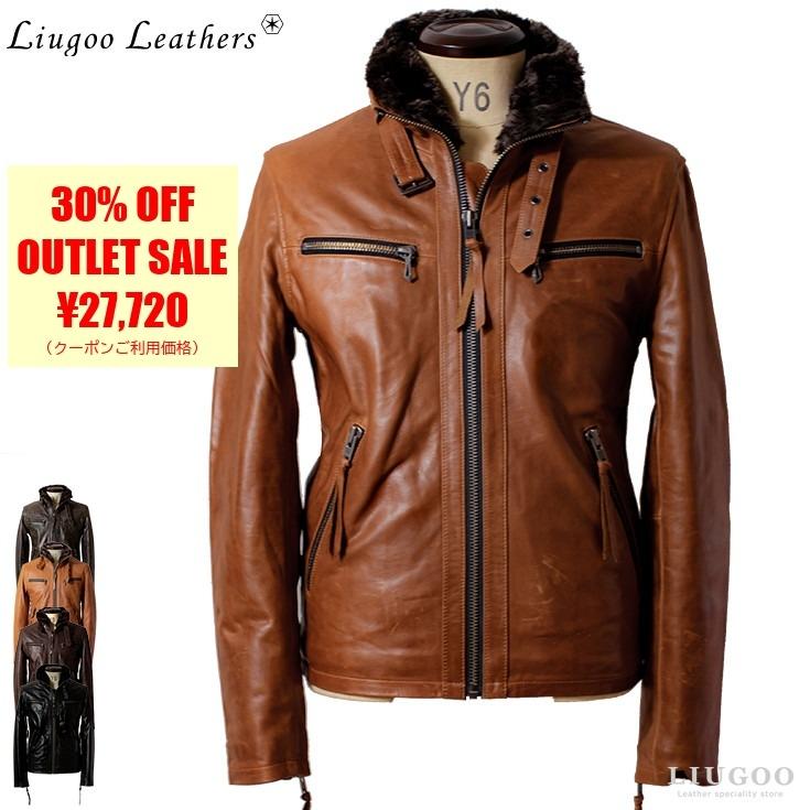 Liugoo Leathers 【50%OFFクーポン】Liugoo Leathers 本革 ウィング