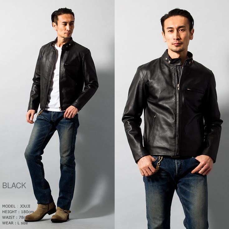 Horn Works 本革 シングルライダースジャケット メンズ ホーンワークス