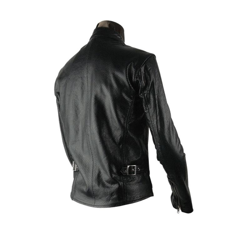 Horn Works 本革 メッシュレザー シングルライダースジャケット メンズ
