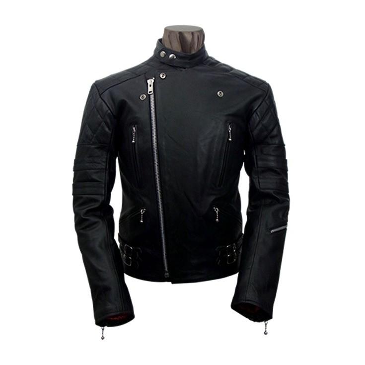 Horn Works 本革 UKパッドダブルライダースジャケット メンズ ホーン