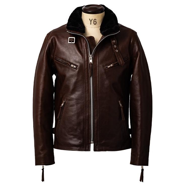 Liugoo Leathers 【50%OFFクーポン】Liugoo Leathers 本革 WING-NECK