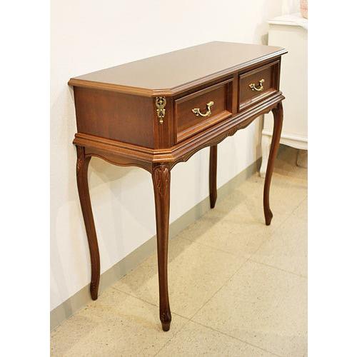 イタリア製猫脚コンソールテーブル大理石天板木彫 ロココセンターテーブル