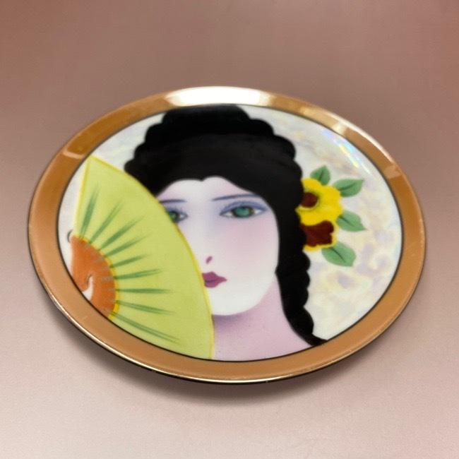 オールドノリタケアールデコ手書き金彩花柄美しいプレート皿M-JAPAN印