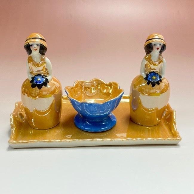 希少 オールドノリタケ アールデコ ピエレッタ デコレディ プレートNo.493