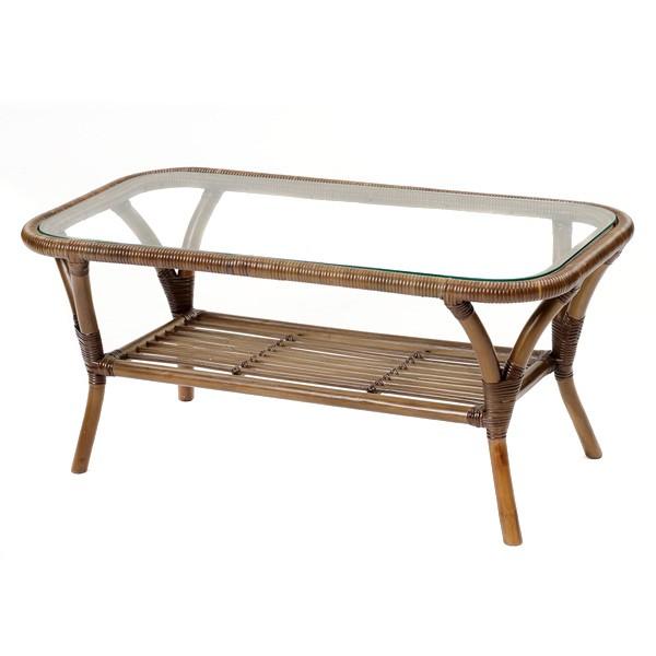 □在庫限り・入荷なし□ ガラステーブル ローテーブル ラタン製 Breeze