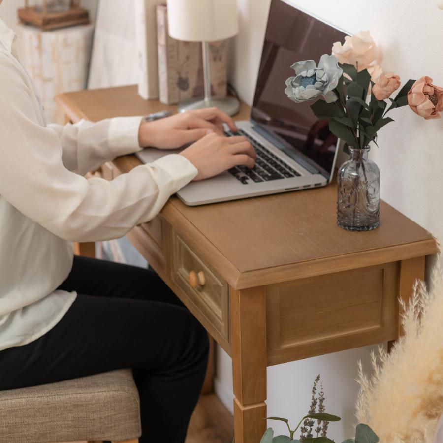 天然木 サイドテーブル デスク 机 コンソール キャビネット 飾り棚