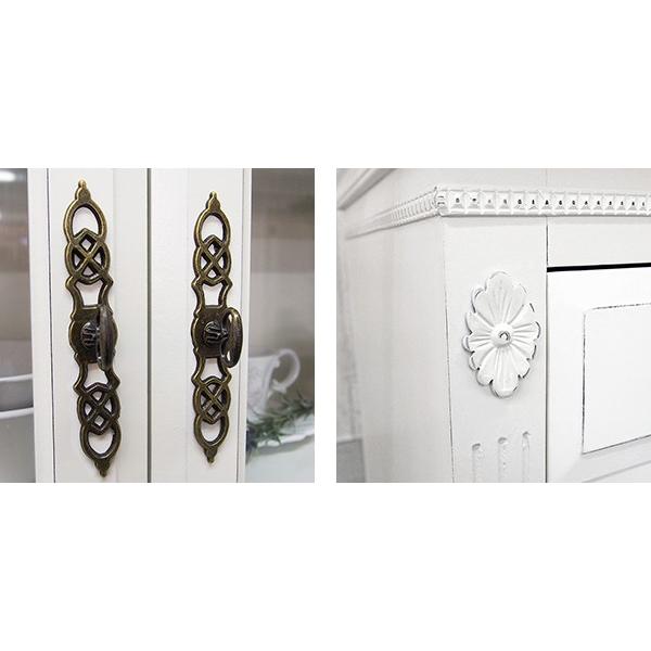 食器棚 キッチンキャビネット アンティーク調 ロマンチック Duet 幅