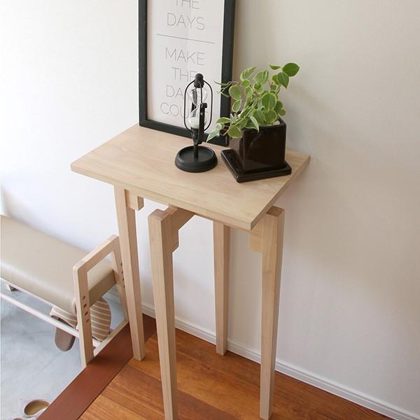 コンソールテーブル ナチュラルウッド サイドテーブル 100x20x100cm