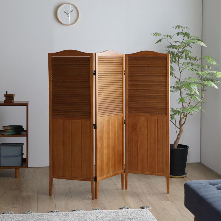 三越 ブルージュ□透かし挽きスクリーン□3連□パーテーション 衝立