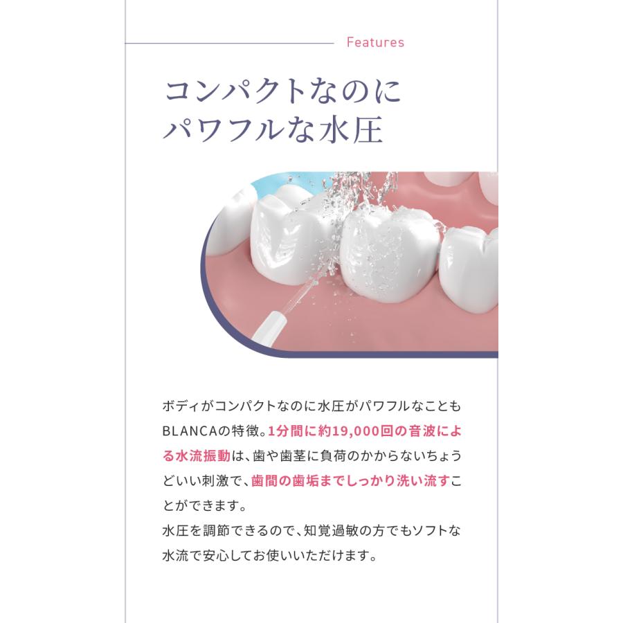 口腔洗浄器 ジェットウォッシャー BLANCA 電動歯ブラシとフロスを