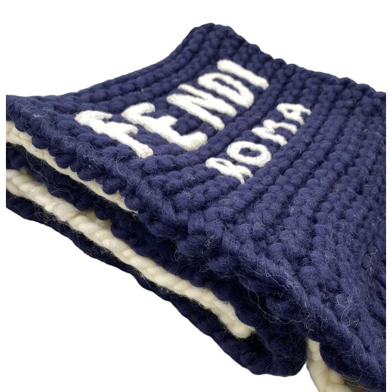 FENDI（フェンディ） ローゲージマフラー スカーフ ウール ナイロン