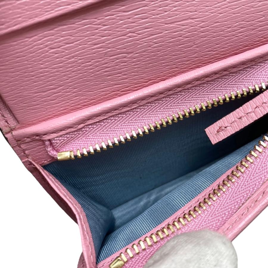 GUCCI（グッチ） 2つ折り財布 ばなにゃコラボ 701009 レザー ピンク