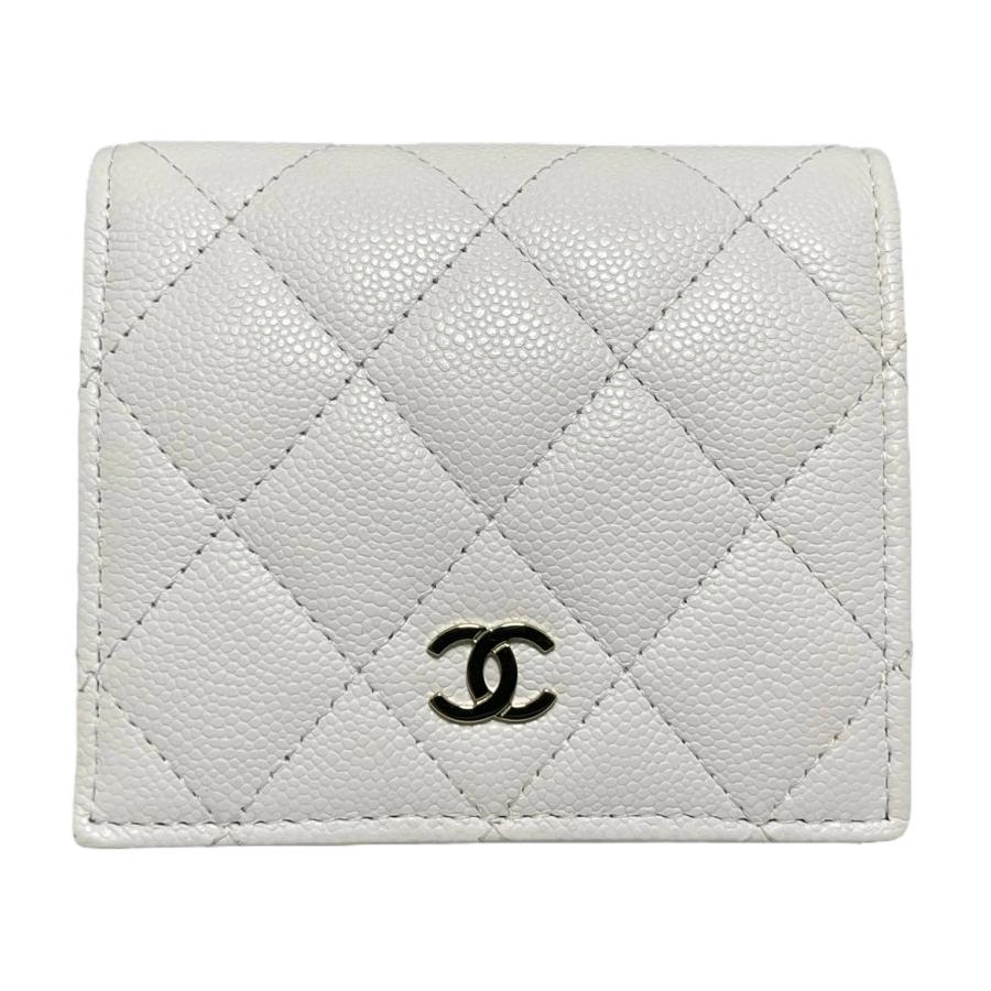 CHANEL（シャネル） 2つ折り財布 スモールウォレット ホワイト ミニ