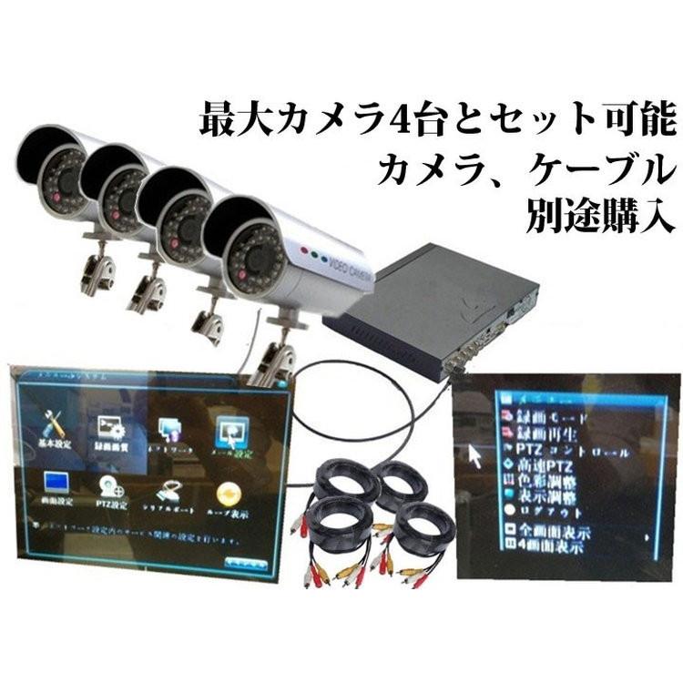 4CHデジタルレコーダー カメラ4台接続・同時録画可能 スマホでどこから