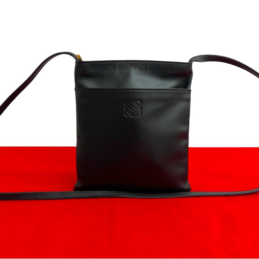 LOEWE（ロエベ） 極 美品 アナグラム 型押し ロゴ レザー 本革 ミニ