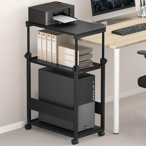 幅35×奥行60×高さ67.5〜95cmパソコンワゴン 昇降式 PCゲーミング cpu