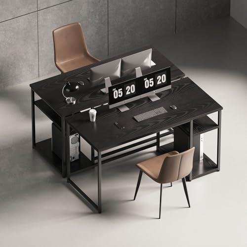 Maihail デスク 140幅 ラック付き パソコンデスク pcデスク ゲーミング