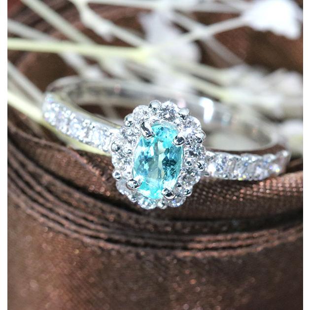 パライバトルマリン リング/指輪 0.350カラット プラチナ900 PT900