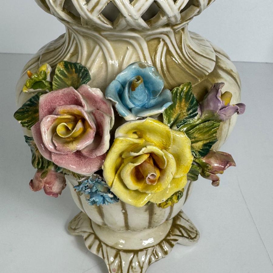 CAPODIMONTE 限定生産 花瓶 852/53 イタリア製 陶器製 フラワーベース